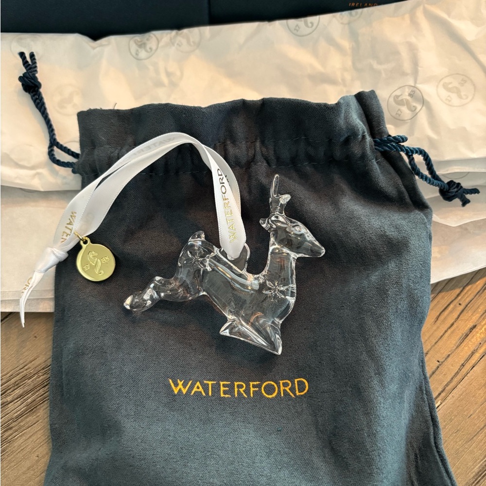 Waterford Crystal Mini Reindeer Ornament